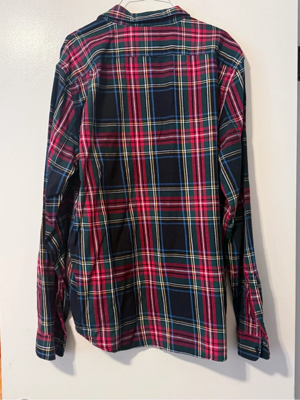J. Crew Men's Plaid Button-Down Shirt - Navy & Magenta